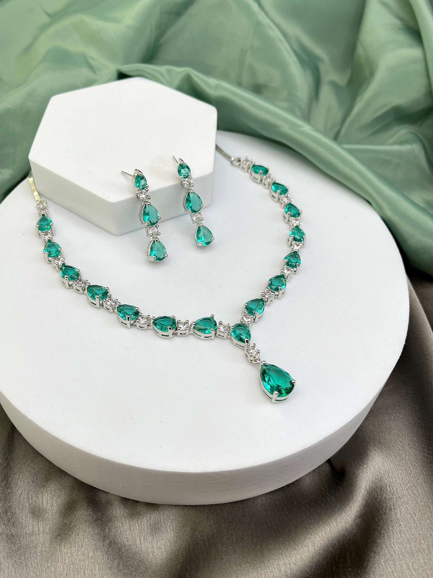 Kate Sea Green Necklace set