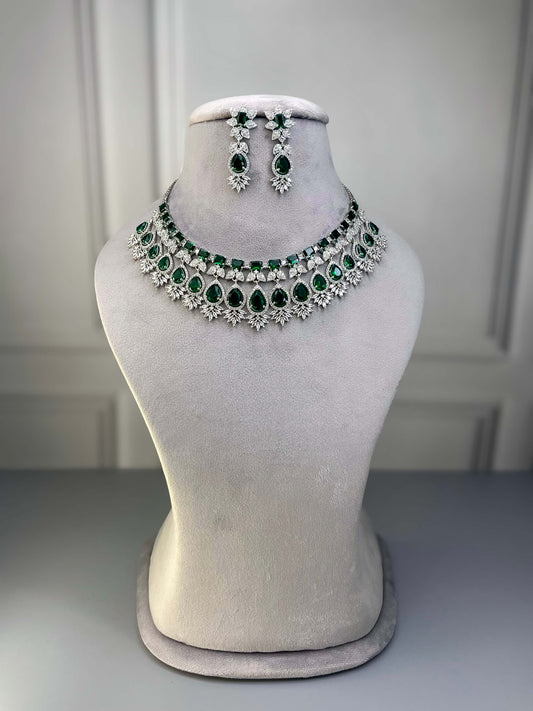 Selena Emerald Green AD Necklace Set