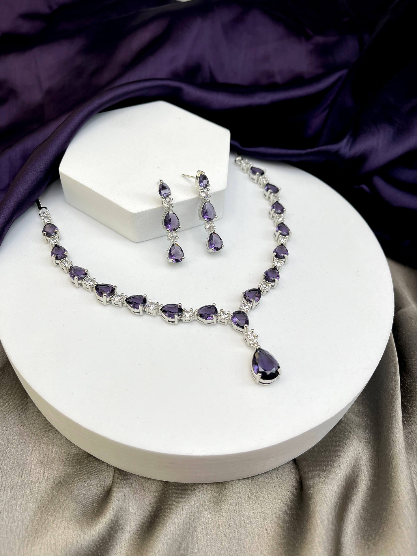 Kate Purple Necklace set