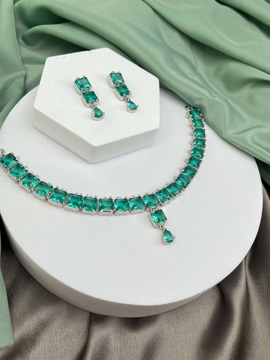 Gemma Sea Green Necklace Set