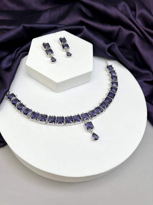 Gemma Purple Necklace Set