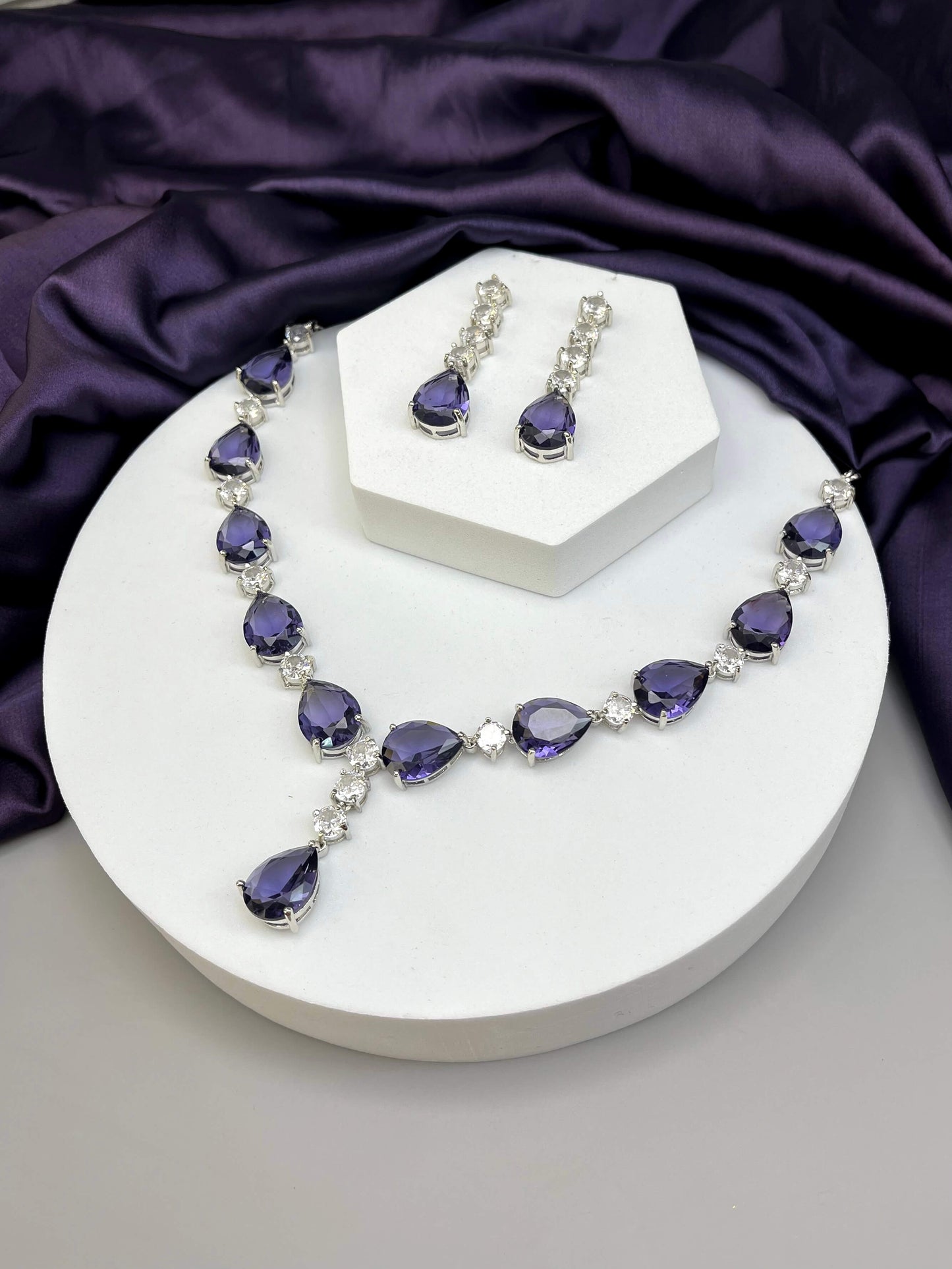 Eva Purple Necklace Set