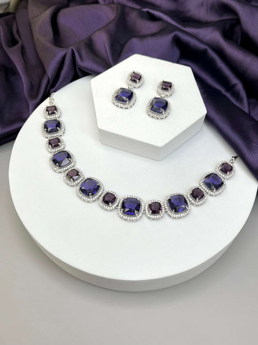 Rachel Purple AD Necklace Set