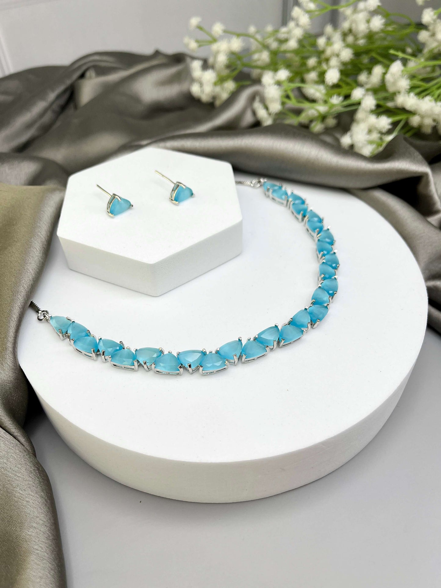 Jane Turquoise Blue Necklace Set