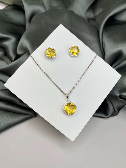 Tira Yellow Pendant Set