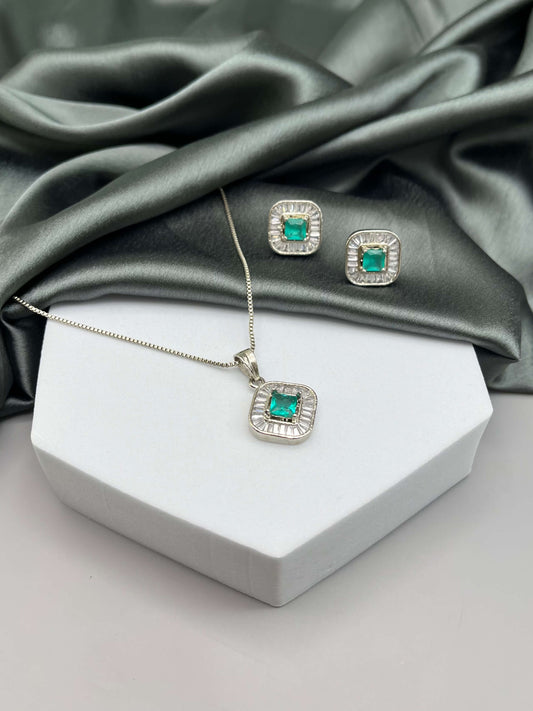 Lexi Sea Green Pendant Set