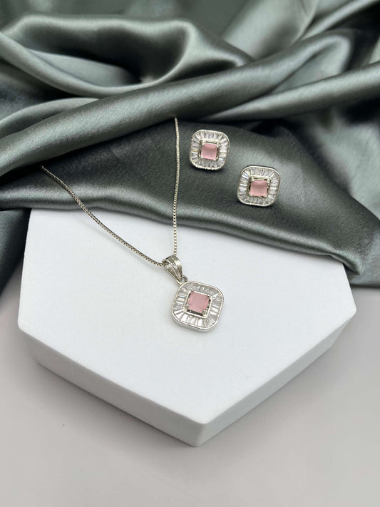 Lexi Baby Pink Pendant Set