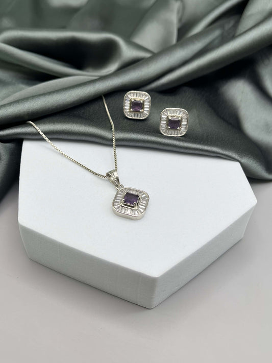 Lexi Purple Pendant Set