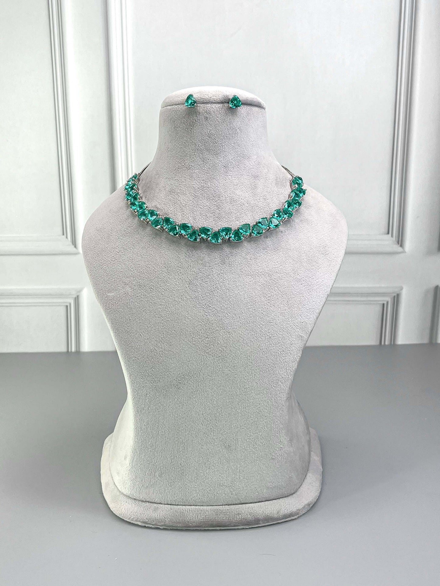 Jane Sea Green Necklace Set