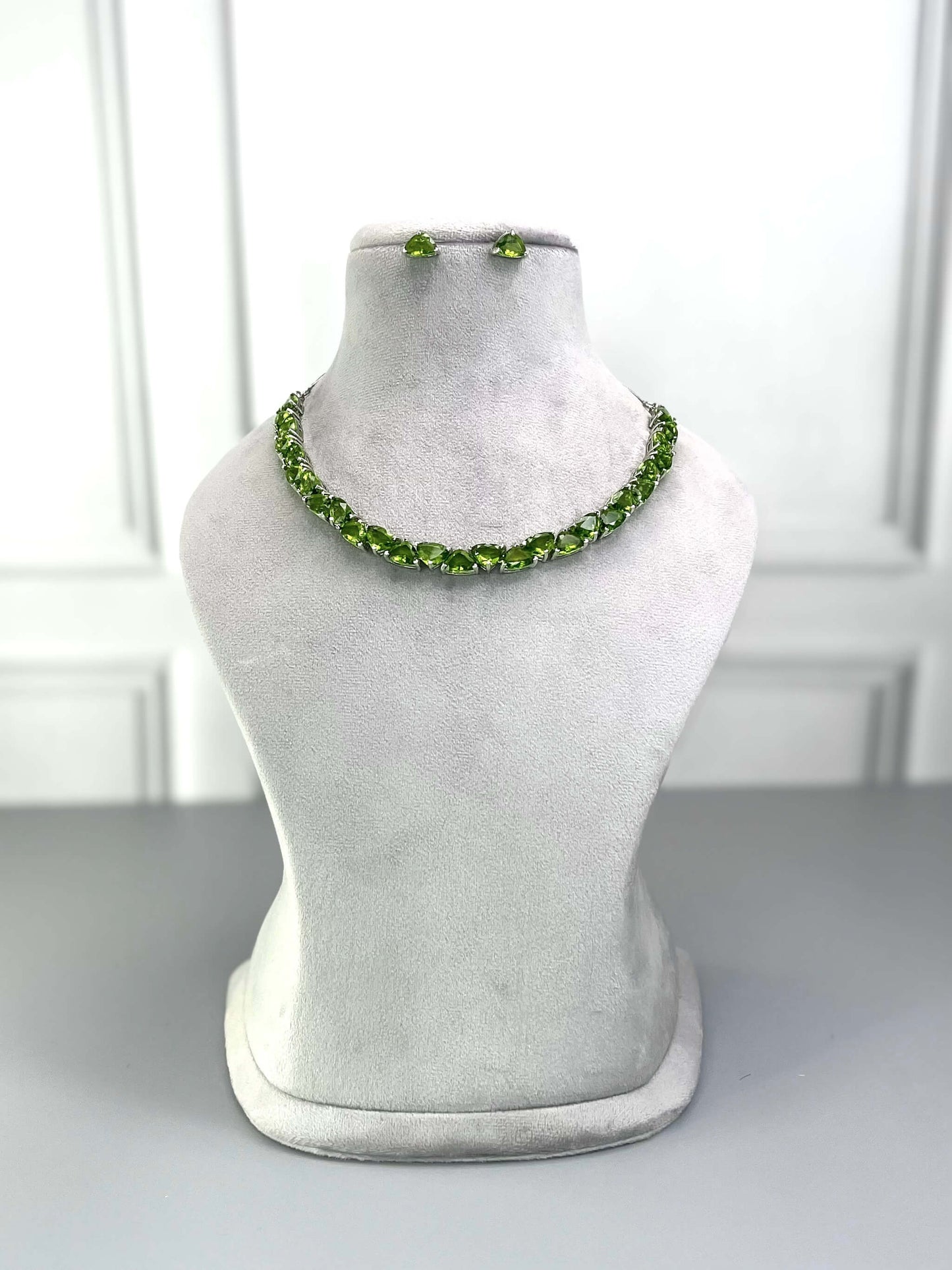 Jane Olive Green  Necklace Set