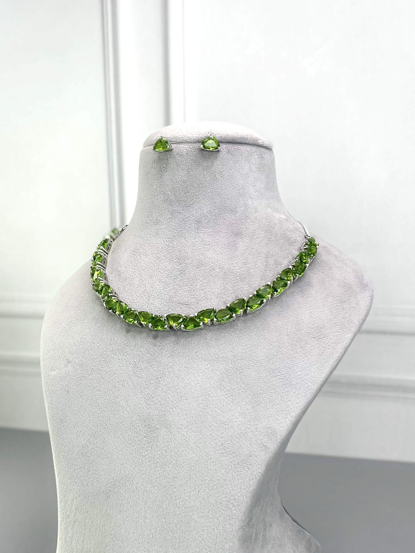 Jane Olive Green  Necklace Set