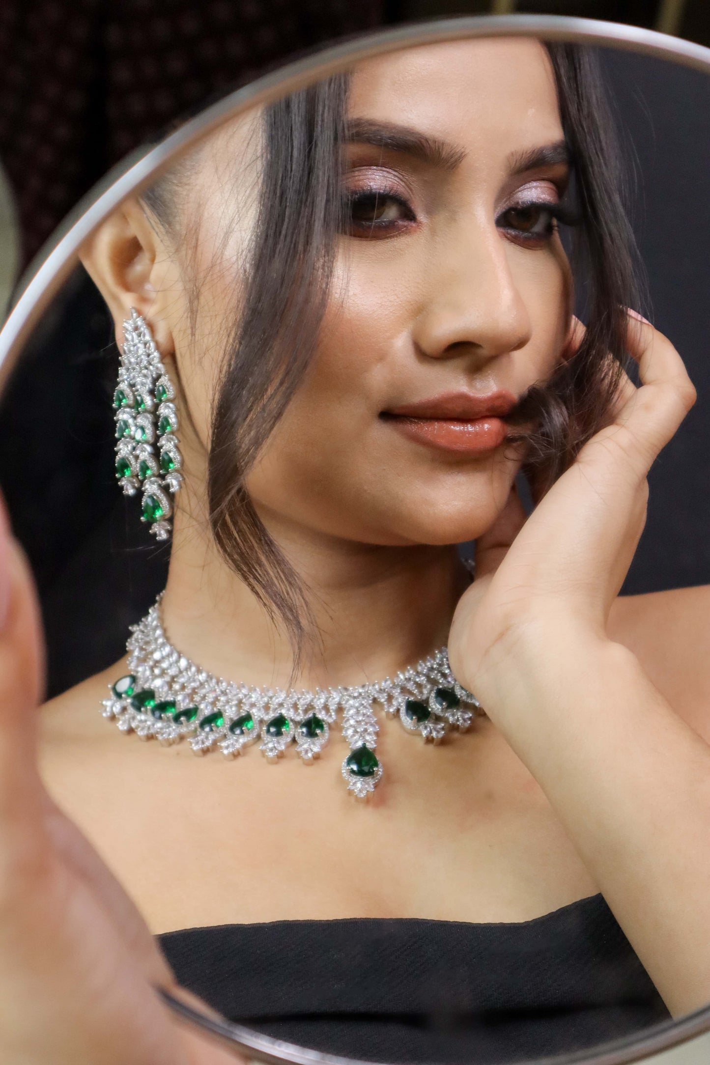 Kylie Emerald Green AD Necklace Set