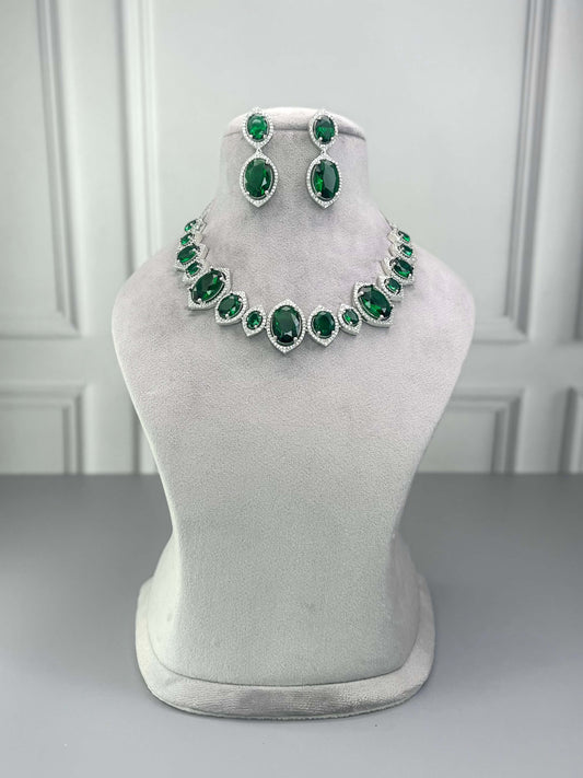 Andrea Emerald Green AD Necklace Set