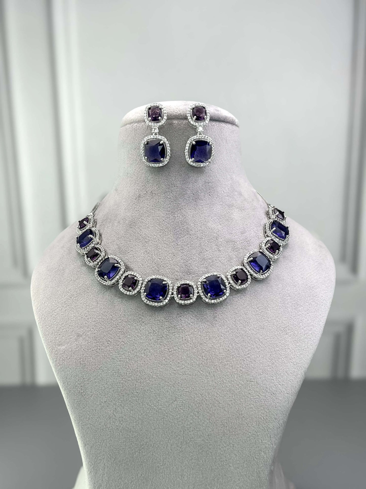 Rachel Purple AD Necklace Set